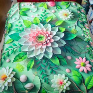 3D পদ্ম ফুল কমফর্টার